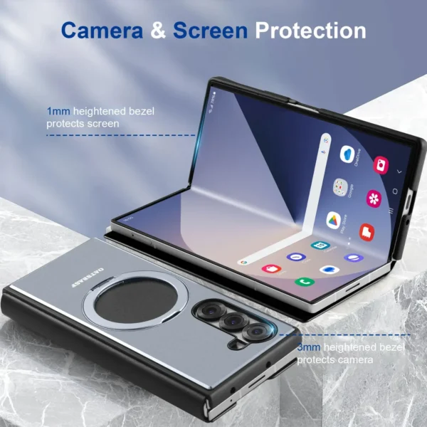Eary für Samsung Galaxy Z Fold 6 5 Metall Flip Phone Case mit Magsafe Kicks tand Magnetst änder Voll abdeckung Schutz abdeckung 4