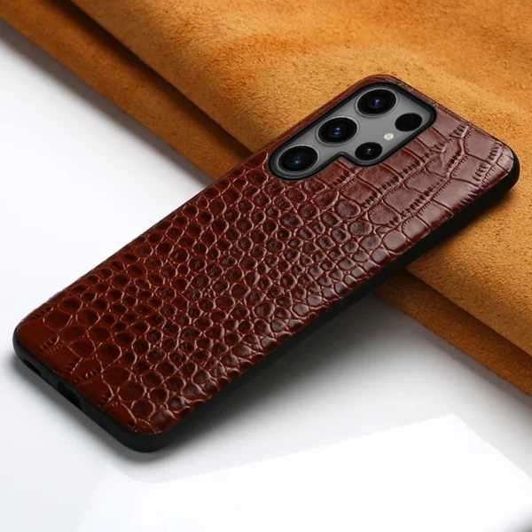 Echtleder-Handyhülle für Samsung Galaxy S25 S24 S23 Ultra S22 Plus S21 S24 25 A55 5G Schutzabdeckung