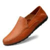 Echtes Leder Herren Schuhe Casual Luxus Marke Weiche Männer Loafer Mokassins Atmungsaktive Slip auf Männliche Boot Schuhe Plus Größe 37-47