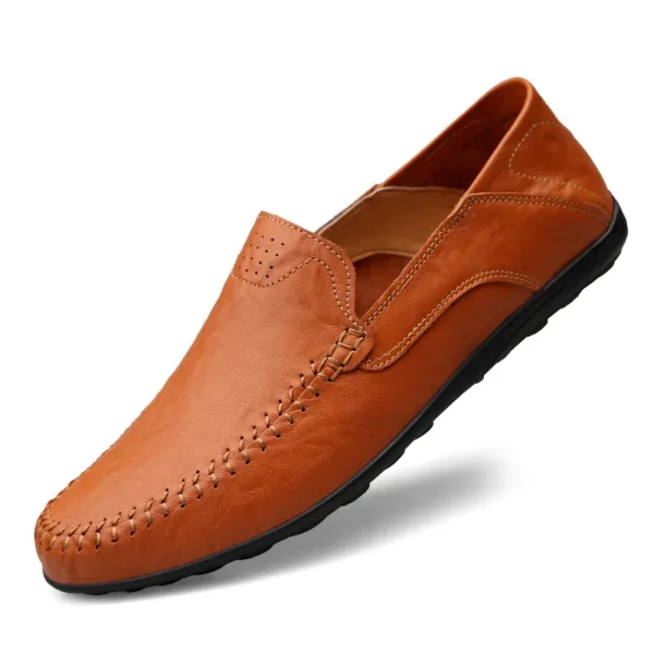 Echtes Leder Herren Schuhe Casual Luxus Marke Weiche Männer Loafer Mokassins Atmungsaktive Slip auf Männliche Boot Schuhe Plus Größe 37-47