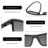 ZENOTTIC Polarisierter Sonnenbrillen-Schatten für Damen und Herren, leichter TR90-Rahmen, UV400-Schutz, quadratische Sonnenbrille 2024 2025 3