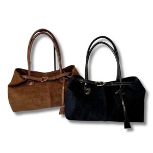 Vintage-Wildleder-Shopper für Damen mit großer Kapazität