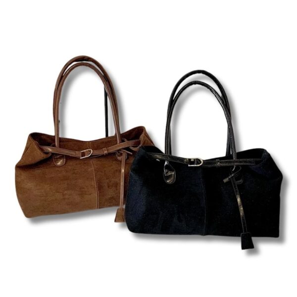 Vintage-Wildleder-Shopper für Damen mit großer Kapazität