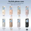 Umhängetasche mit Kartenhalter, Handyhülle für Samsung Galaxy Z Flip 6, 5, 4, 3, Flip6, Flip5, Flip4, Flip3, Leder, stoßfeste Abdeckung 6