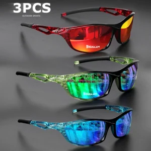 1 Stück/3 Stück polarisierte Retro-Herren-Sport-Sonnenbrille, langlebiger, durchscheinender farbiger Rahmen und TAC-Linse, zum Wandern, Angeln, Rennen