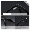 BARCUR Transparente Damen-Sonnenbrille, bequem, langlebig, schöner PC-Cat-Eye-Rahmen, Party, Reisen, UV400, polarisierte Sonnenbrille, bestes Geschenk 4