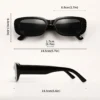 20PCS Vintage Schwarz Quadrat Sonnenbrille Frau Luxus Marke Kleine Rechteck Sonnenbrille Weibliche Gradienten Klar Spiegel Oculos De Sol 4