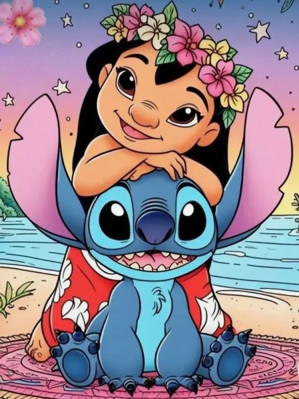 Diamantgemälde Disney Lilo und Stitch Super Mario Pikachu Heimdekoration Vollquadrat Rund Diamantmosaik Stickerei Kreuzstich