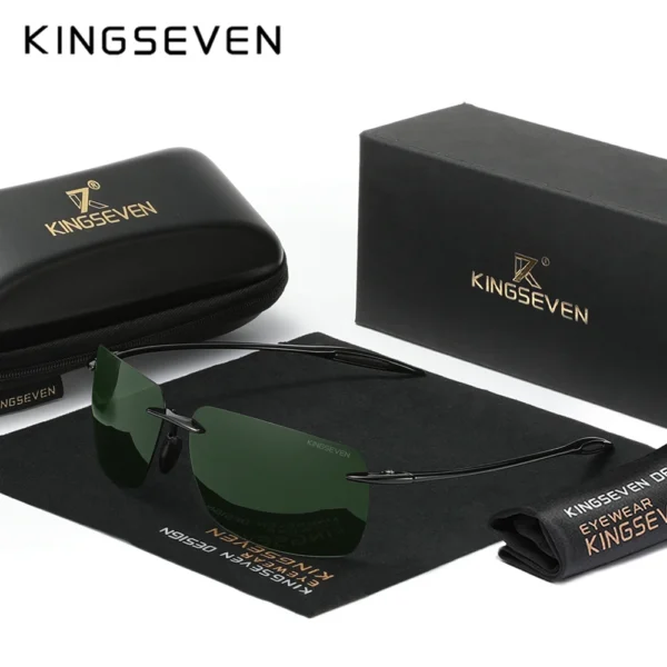KINGSEVEN Marke Neue Randlose Sonnenbrille Polarisierte UV400 Männer Fahren Ultraleicht Rechteck Rahmenlose Gläser Frauen Angeln Brillen 3
