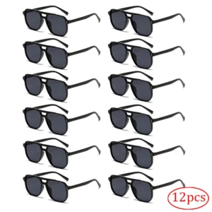 12-teilige Kombinations-Sonnenbrille, mehrfarbige, mehrteilige Sonnenbrille, Strandparty-Organisationssteille für Männer und Frauen
