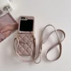 Umhängetasche mit Spiegel, Geldbörse und Kartenhalter, Handyhülle für Samsung Galaxy Z Flip 6, 5, 4, 3, Flip6, Flip5, Flip4, Flip3, 5G, Lederhülle 2