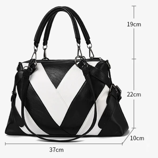 Weibliche einfarbige Patchwork Umhängetasche Frauen Designer Handtasche Tasche Damen Pu Leder Umhängetasche 6