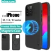 Nillkin Magnetische Hülle für iPhone 15 Pro Max 14 13 Bump, strukturiert, dünn, stoßfest, kratzfest, kompatibel mit MagSafe