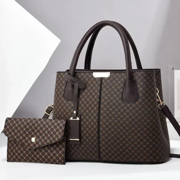 Stilvolle und einfache Mutter- und Kindertasche, Damenhandtasche, zweiteiliges Schulter-Crossbody-Set mit großem Fassungsvermögen, Damentasche 5