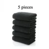 5 Stück 35x75cm 100% Baumwolle schwarz Gesichts tuch Set keine verblassen den Handtücher für Männer Hotel Corporate Geschenk weich und stark saugfähig