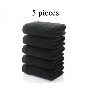 5 Stück 35x75cm 100% Baumwolle schwarz Gesichts tuch Set keine verblassen den Handtücher für Männer Hotel Corporate Geschenk weich und stark saugfähig