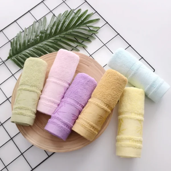2 Stück Bambusfaser-Handtücher-Set, 34 x 74 cm, 70 x 140 cm, Gesicht, Dusche, Geschenk, Handtuch, Unternehmen, Arbeitsversicherung, Geschenk, bestickte Handtücher, Großhandel 5