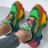Frauen Turnschuhe Mode laufen bunte lässige Turnschuhe Frauen Komfort schnüren Outdoor-Plattform Schuhe für Frauen Zapatos de Mujer 2