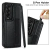 PU-Leder-Geldbörsen-Handyhülle für Samsung Galaxy Z Fold 6, 5, 4, 3, Fold 5, Fold 4, Fold, 65G, Stiftschlitz, Kartenhalter, stoßfeste Standabdeckung 2