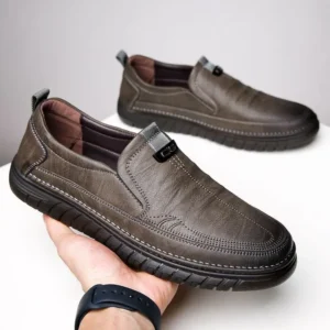 Retro Penny Loafer Echtes Kuh Leder Klassische Schuhe Nähen Bequeme Männer Casual Slip-on Club Party Schuh Frühling Sommer
