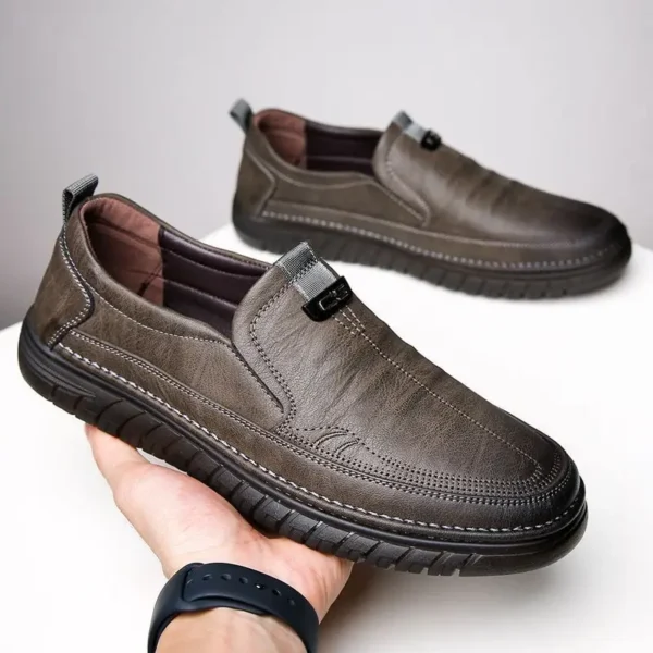 Retro Penny Loafer Echtes Kuh Leder Klassische Schuhe Nähen Bequeme Männer Casual Slip-on Club Party Schuh Frühling Sommer