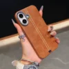 Magnetische Leder-Handyhülle für iPhone 13, 14, 15, 16 Pro Max Plus, luxuriöse Business-Leder-Magsafe-Telefonabdeckung, kabelloses Laden