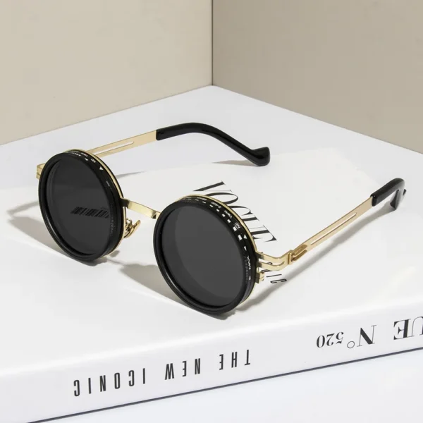 ND2-400 9-stufige einstellbare Dimmung polarisierte Sonnenbrille Männer Frauen Angeln Punk Runde Brille Fahren Brillen ND Filter 5