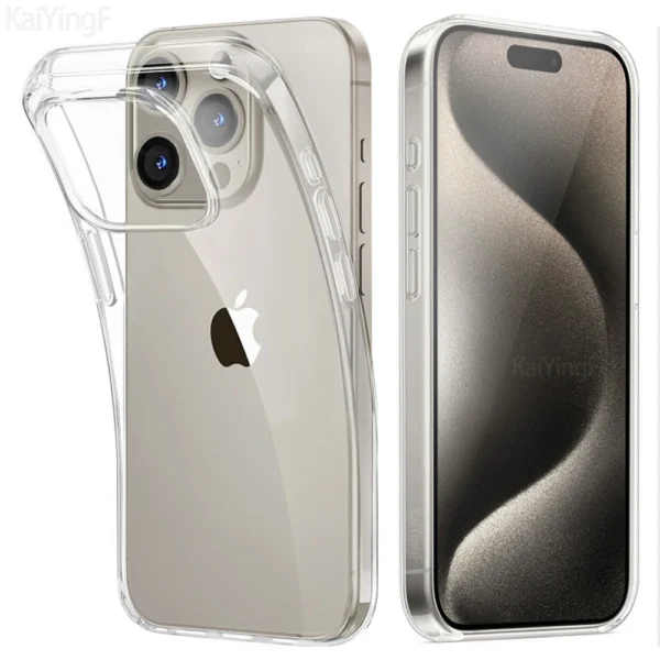 Luxus Transparent Fall Für iPhone 16 15 11 12 13 14 Pro Max Weiche TPU Silikon Für iPhone XR XS max 8 Plus Zurück Abdeckung Klar Fall