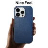 Echt ledertasche für iPhone 14 Pro Max Echt haut Luxus Telefon Rückseite für iPhone 13 Pro Geschäfts leute 2