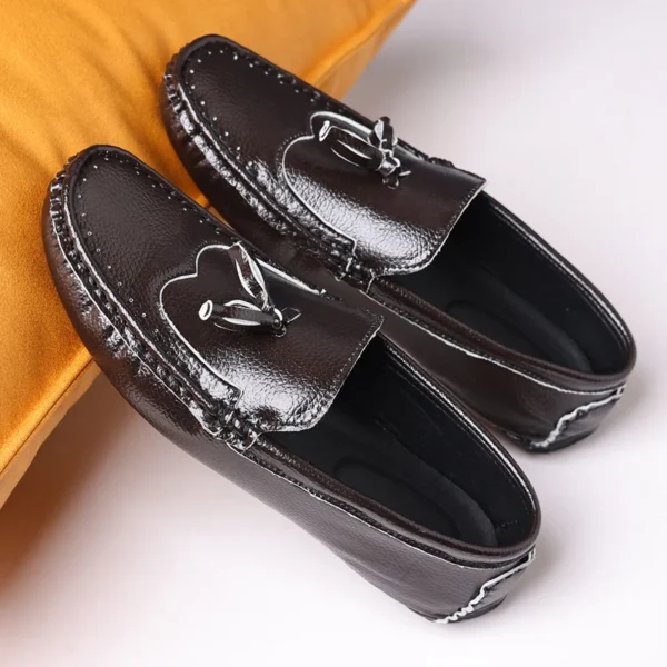 Maedef Herren Slipper Schuhe bequeme Slip-On Mokassins Schuhe männliche Marke braune Leder Boots schuhe lässig flachen Schuh für Männer 2