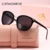CATMONROE 1 Stück Damen-Sonnenbrille, optionale Farbe, runde Linse, leicht, Komfort, Fahren, lässig, Pendeln, UV400, polarisierte Sonnenbrille 6
