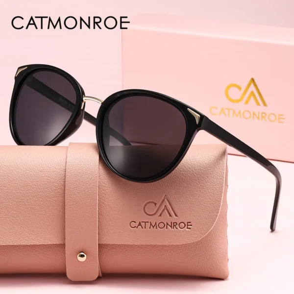 CATMONROE 1 Stück Damen-Sonnenbrille, optionale Farbe, runde Linse, leicht, Komfort, Fahren, lässig, Pendeln, UV400, polarisierte Sonnenbrille 6