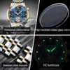 OLEVS herren Uhren Automatische Mechanische Business Armbanduhr Wasserdichte Edelstahl Armband Uhr für Mann Skeleton Kalender 6