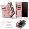 Magnetische Flip-Leder-Handyhülle für Samsung Galaxy Note 20 Ultra 10 Plus S20 S21 FE S22 S23 S24 S25 Zip Wallet Card Cover Coque 3