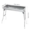 Klappbarer Grill, Holzkohlegrill, tragbarer BBQ-Grill, Picknick-Grill aus Edelstahl, für Picknick- und Campingpartys im Freien 6