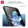 Xundd Für Samsung Galaxy Z Flip 5 Z Flip 6 5G Hülle Airbag Stoßfestes Acryl+TPU+Glas Rückseite Klare Abdeckung Für Flip5 zdaa5 varen 3