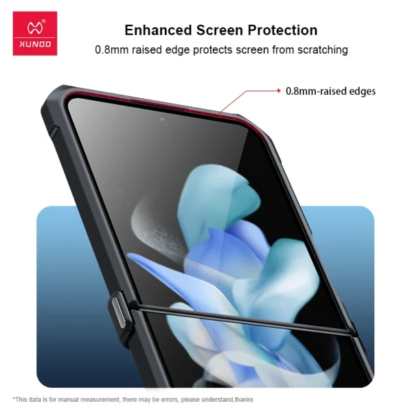 Xundd Für Samsung Galaxy Z Flip 5 Z Flip 6 5G Hülle Airbag Stoßfestes Acryl+TPU+Glas Rückseite Klare Abdeckung Für Flip5 zdaa5 varen 3