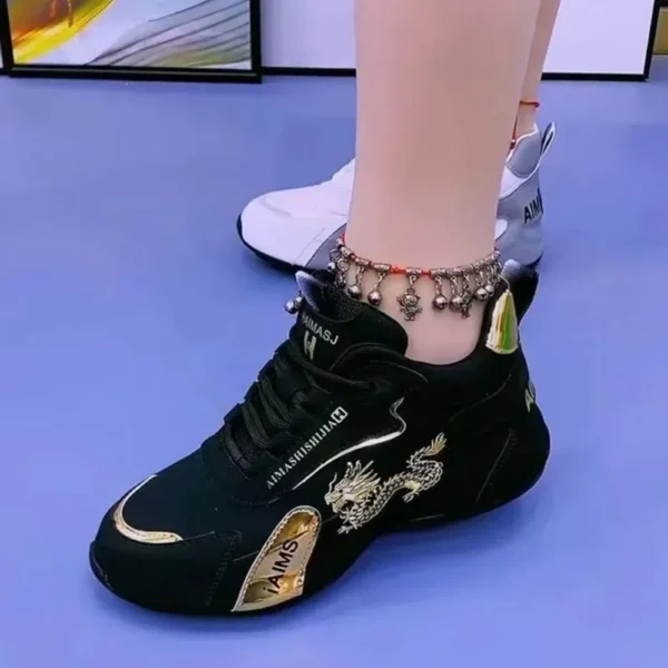 Damen-Designer-Turnschuhe, 2024, Sommer, Leder, wasserdicht, lässig, Sportschuhe, Damen, leicht, atmungsaktiv, rutschfest, Plateauschuhe 6