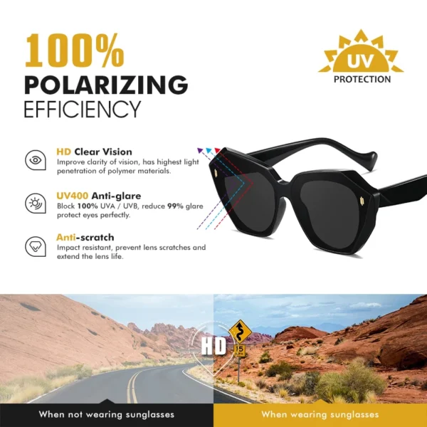 LIOUMO Luxus Marke Design Sonnenbrille Für Frauen Polarisierte Mode Damen Gradienten Gläser Anti-Glare Fahren Brille zonnebril 3