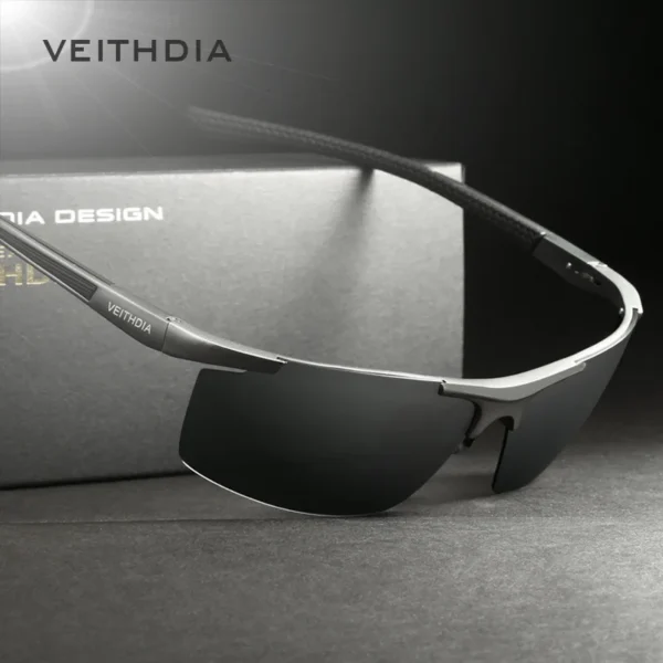 VEITHDIA Sonnenbrille Sport Aluminium Magnesium männer Outdoor Radfahren Polarisierte UV400 Fahren Sonnenbrille Brillen Für Männliche VT06588
