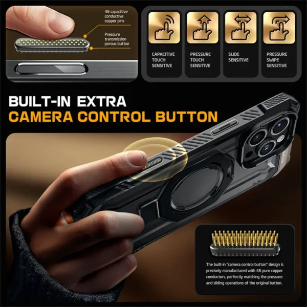 SUPCASE For iPhone 16 Pro Max Case mit kamera steuerung aufnahme knopf ub grip robuste magnetische telefon hülle mit ständer 3