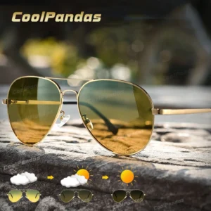Photochrome Sonnenbrille Männer Polarisierte Luftfahrt Tag Nacht Vision Gläser für Fahren Frauen Anti-Uv-Brille oculos de sol masculino