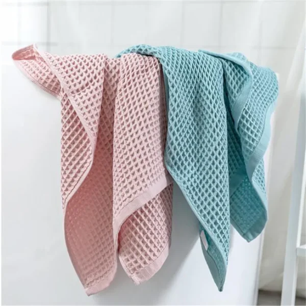 Hohe Qualität Baumwolle Waffel Bad Handtücher Weichen, Saugfähigen Walf Karos Gesicht Handtuch Haushalt Erwachsene Kinder Bad Handtuch Sets 6