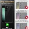 Für Samsung Galaxy S23 Fe Ganzkörper Stoßstange Militär panzerung stoß feste Shell Case Halterung mit eingebautem Displays chutz 6