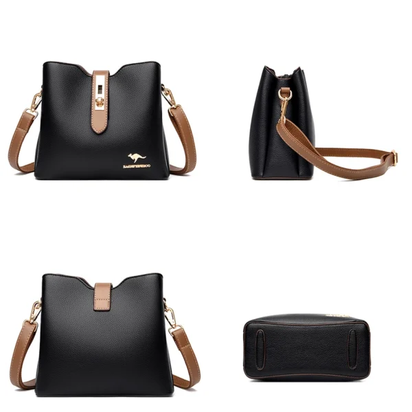 3-lagige Geldbörsen und Handtaschen mit großer Kapazität, Umhängetasche für Damen, Designer, hochwertiges Leder, modische neue Messenger-Umhängetasche 5