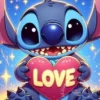 Stitch Lilo & Stitch 5D-Diamant-Malerei-Set zum Selbermachen, Diamant-Stickerei, Kreuzstich, handgefertigte Kunst, Geschenk, Basteln, Heimdekoration