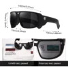 KDEAM Neue Große Rahmen Designer Polarisierte Männer Sonnenbrille Luxus Marke Winddicht Fahren Gläser Angeln Brillen Mode Frauen Auge 5