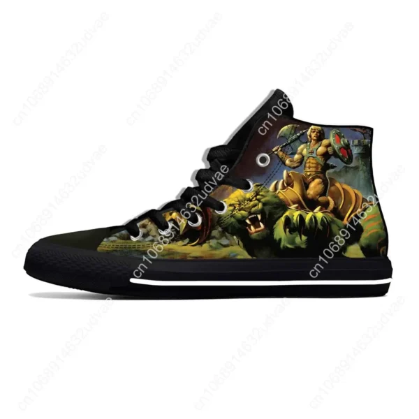 Masters Of The Universe Cartoon Skeletor He-Man Lässige Stoffschuhe High Top Leichte Atmungsaktive 3D-Druck Männer Frauen Turnschuhe 4