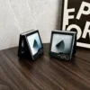 Luxuriöse personalisierte Hülle für Samsung Galaxy Z Flip 4, 6, 5, 5G, Flip6, Flip4, Flip5, individueller Name, Initialen, Buchstabe, weiche Rückseite 6