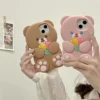 3D niedlichen Cartoon Handy hülle für iPhone 15 14 13 12 Mini 11 Pro max x xr xs 6 7 8 plus weiche Silikon Stoßstange stoß feste schwarze Abdeckung 2